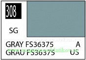 Краска художественная 10 мл. серая FS36375, полуглянцевая, Mr. Hobby. Краски, химия, инструменты - фото
