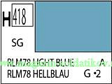 Краска художественная 10 мл. светло-голубая RLM78, полуглянцевая, Mr. Hobby