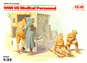 Сборные фигуры из пластика Медицинский персонал США IМВ (1/35) ICM - фото