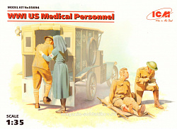 Сборные фигуры из пластика Медицинский персонал США IМВ (1/35) ICM