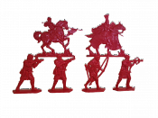 Солдатики из пластика Барон Аделин 54 мм (6 шт., красный, пластик) Воины и битвы - фото