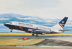 Сборная модель из пластика Авиалайнер Б-732 British Airways, (1/144) Восточный экспресс