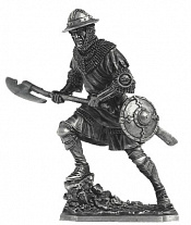 Миниатюра из металла 156. Западно-европейский пехотинец, XIV в. EK Castings - фото