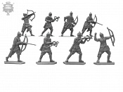 Солдатики из пластика Стрелки (8шт, цвет - серебряный, б/к), Воины и битвы - фото
