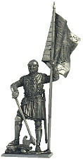Миниатюра из металла 166. Немецкий пехотинец, XIV в. EK Castings - фото