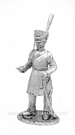 Миниатюра из олова 241 РТ Урядник 2-го Александрийского конного полка С-Петербургского ополчения, 54 мм, Ратник