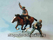 Сборная миниатюра из смолы Кавалерист СС и пехотинец, лето 1942-45 (1/35) 5.45 - фото