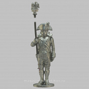 Сборная миниатюра из металла Сержант-орлоносец в шляпе, Франция 1802-1806 гг, 28 мм, Аванпост - фото