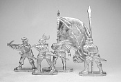 Солдатики из металла 2101А Набор солдатиков «Пешие швейцарцы», XVI век, 40 мм. Дополнение, Три богатыря - фото