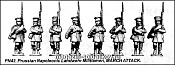 Фигурки из металла PN 42 Пехота в наступлении в разных головных уборах (28 мм) Foundry - фото