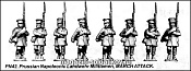 Фигурки из металла PN 42 Пехота в наступлении в разных головных уборах (28 мм) Foundry - фото
