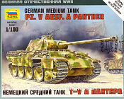 Сборная модель из пластика Немецкий танк «Пантера» (1/100) Звезда - фото