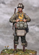 Сборная фигура из смолы SM 35180 Сержант 82-ой парашютной дивизии. День Д.1944 год, 1:35, SOGA miniatures - фото