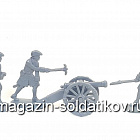 Солдатики из пластика Артиллерия Карла XII. Северная война (5+1, серый) 52 мм, Солдатики ЛАД