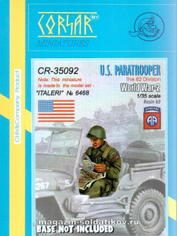 Сборная миниатюра из смолы CR 35092 Американские десантник /82 дивизия /, 1/35 Corsar Rex