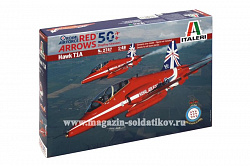 Сборная модель из пластика ИТ Самолет Hawk T1A ''Red Arrows 50 display seasons'' (1/48) Italeri