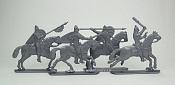 Солдатики из пластика Войско Вильгельма Завоевателя, (4 шт, серебристый) 52 мм, Солдатики ЛАД - фото