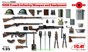 Сборная модель из пластика Оружие и снаряжение пехоты Франции 1 Мировой войны, 1:35, ICM - фото