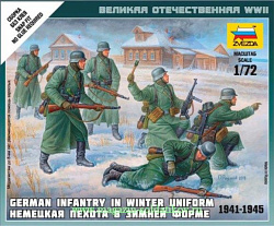 Сборная модель из пластика Немецкая пехота в зимней форме (1/72) Звезда