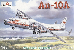 Сборная модель из пластика Ан-10А пассажирский самолет Amodel (1/72)