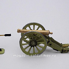 Фигурка из металла в росписи Французская пушка с расчетом, 1:72, Мастерская братьев Клещенко