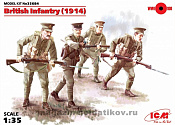 Сборные фигуры из пластика Британская пехота (1914 г.), (4 фигуры) (1/35) ICM - фото