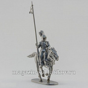 Сборная миниатюра из смолы Конный знаменосец, 28 мм, Аванпост - фото