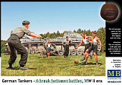 Сборные фигуры из пластика MB 35149 Немецкие танкисты - перерыв между боями, WW II (1/35) Master Box - фото