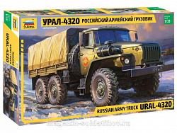 Сборная модель из пластика Российский армейский грузовик «Урал-4320» (1/35) Звезда