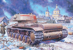 Сборная модель из пластика Тяжелый танк КВ-1 обр.1942 ранняя версия (1/35) Восточный экспресс