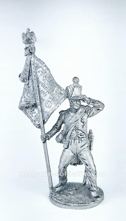 Миниатюра из олова Суб-лейтенант, 1-й орлоносец линейного полка. Франция, 1812-15 гг. 54 мм EK Castings