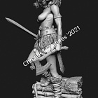 Сборная миниатюра из смолы Миры Фэнтези: Кельтская женщина-воин 54 мм, Chronos miniatures