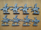 Солдатики из пластика Игровой - Польские крылатые гусары (8 шт, серебро), Солдатики ЛАД - фото