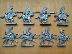 Солдатики из пластика Игровой - Польские крылатые гусары (8 шт, серебро), Солдатики ЛАД