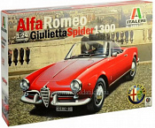 Сборная модель из пластика ИТ Автомобиль Альфа Ромео GIULIETTA SPIDER 1300 (1/24) Italeri - фото