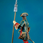 Сборная миниатюра из металла Обер-офицер лейб-гвардии Преображенского полка 1704-1712 гг., 1:30, Оловянный парад