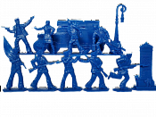 Солдатики из пластика Матросы, 54 мм ( 9+3 шт, цвет-синий, в кор), Воины и битвы - фото