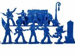 Солдатики из пластика Матросы, 54 мм ( 9+3 шт, цвет-синий, в кор), Воины и битвы