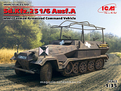 Сборная модель из пластика Sd.Kfz.251/6 Ausf.A, Германский бронетранспортер ІІ МВ (1/35) ICM