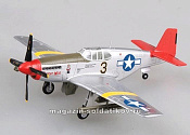 Масштабная модель в сборе и окраске Самолет P-51C Mustang Red Tails Tuskeegee, 1:72 Easy Model - фото