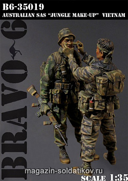 Сборная миниатюра из смолы Australian SAS «Jungle make up" Vietnam '68», (1/35), Bravo 6