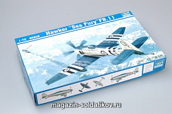 Сборная модель из пластика Самолет «Си Фьюри» FB.11 1:72 Трумпетер