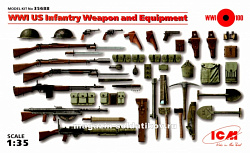 Сборная модель из пластика Оружие и снаряжение пехоты США IМВ, 1:35, ICM