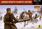 Солдатики из пластика Serbian Infantry in Winter Uniform (1/72) Strelets - фото