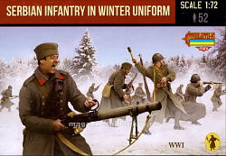 Солдатики из пластика Serbian Infantry in Winter Uniform (1/72) Strelets