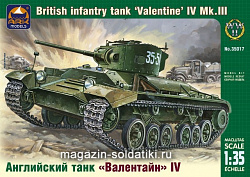 Сборная модель из пластика Английский пехотный танк Валентайн IV (1/35) АРК моделс