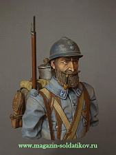 Французский пехотинец (пуалю), 1916 год, 1:10, Citadel Miniatures. Бюсты - фото