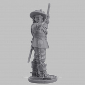 Сборная миниатюра из смолы Офицер с пистолетами, Тридцатилетняя война 28 мм, Аванпост - фото