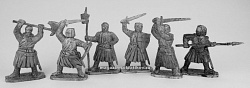 Солдатики из металла Пешие рыцари-крестоносцы, XIII век, 40 мм, Три богатыря