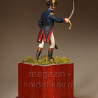 Сборная фигура из смолы SM 5418 Майор полка пеших егерй Старой гвардии. Франция 1812 год, 54 мм, SOGA miniatures